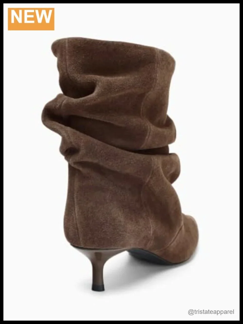 Suede Kitten Heel Slouchy Ankle Booties Women Pointed Toe Pull-On